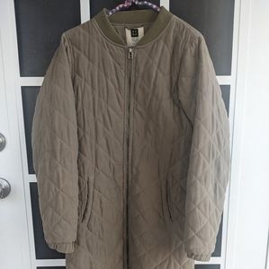 Lira long quilted bomber jacket